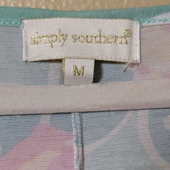 Simply Southern Topsail Dress sea turtles casual flirty nature fringe Medium - Picture 3 of 10